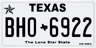 TX license plate BHO6922