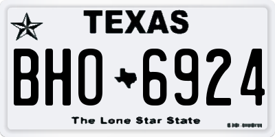 TX license plate BHO6924