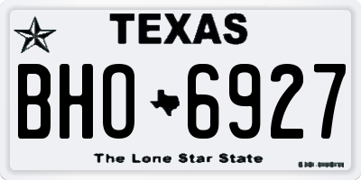 TX license plate BHO6927