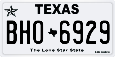 TX license plate BHO6929
