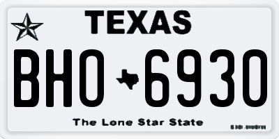 TX license plate BHO6930