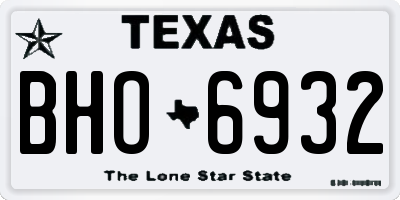 TX license plate BHO6932