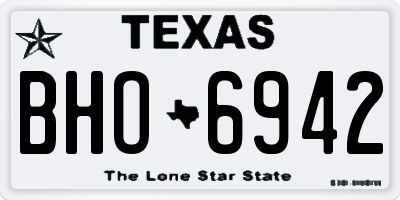 TX license plate BHO6942