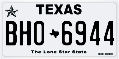 TX license plate BHO6944