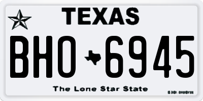 TX license plate BHO6945