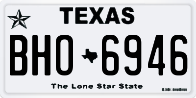 TX license plate BHO6946