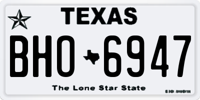 TX license plate BHO6947