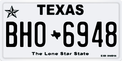TX license plate BHO6948