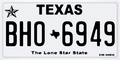 TX license plate BHO6949