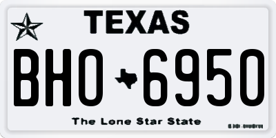 TX license plate BHO6950
