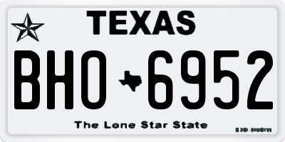 TX license plate BHO6952