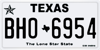 TX license plate BHO6954
