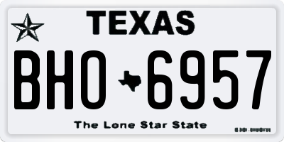 TX license plate BHO6957
