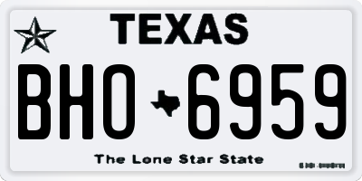 TX license plate BHO6959