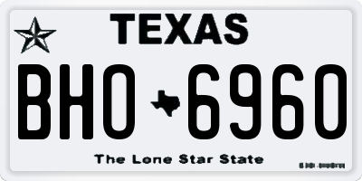 TX license plate BHO6960