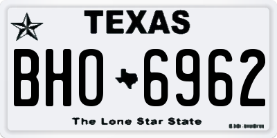 TX license plate BHO6962
