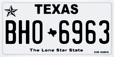 TX license plate BHO6963