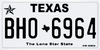 TX license plate BHO6964