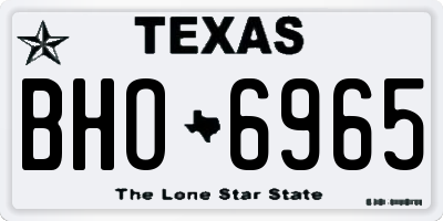 TX license plate BHO6965