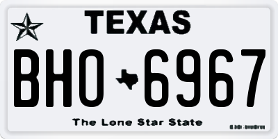 TX license plate BHO6967