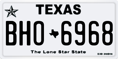 TX license plate BHO6968