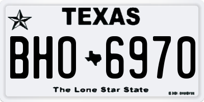 TX license plate BHO6970