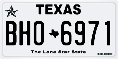 TX license plate BHO6971