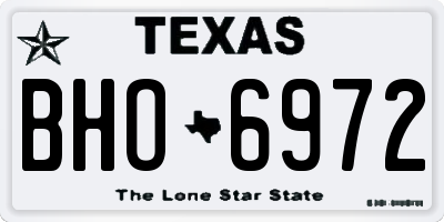 TX license plate BHO6972