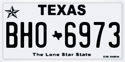 TX license plate BHO6973