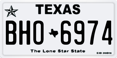 TX license plate BHO6974