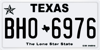 TX license plate BHO6976