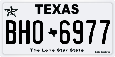TX license plate BHO6977