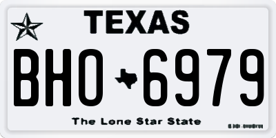 TX license plate BHO6979