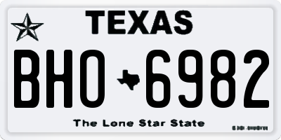 TX license plate BHO6982