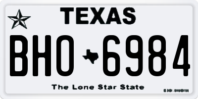 TX license plate BHO6984