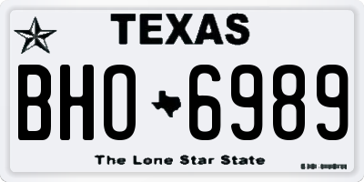 TX license plate BHO6989