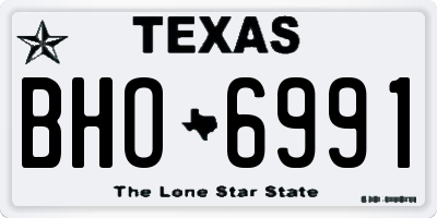 TX license plate BHO6991