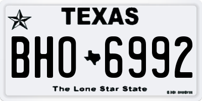 TX license plate BHO6992