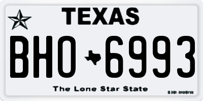 TX license plate BHO6993