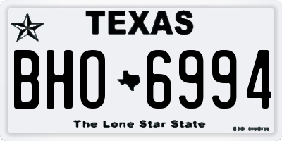 TX license plate BHO6994