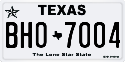 TX license plate BHO7004