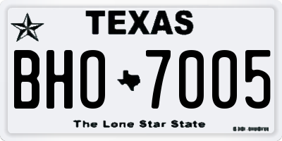 TX license plate BHO7005