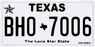 TX license plate BHO7006