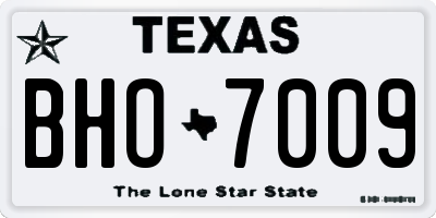 TX license plate BHO7009