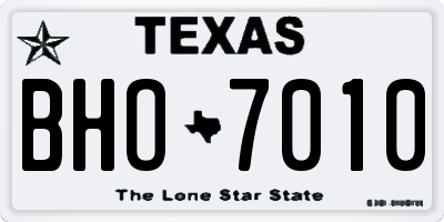 TX license plate BHO7010