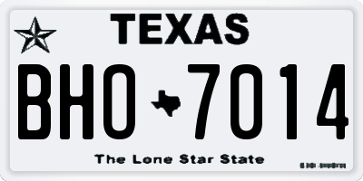 TX license plate BHO7014