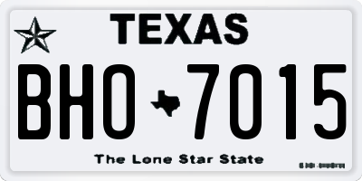 TX license plate BHO7015