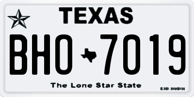 TX license plate BHO7019