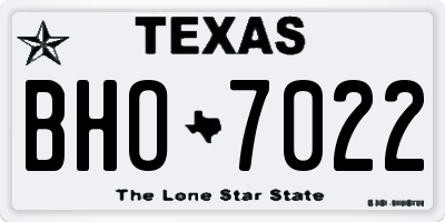TX license plate BHO7022
