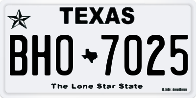 TX license plate BHO7025